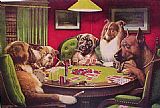 Cassius Marcellus Coolidge Dogs Playing Poker painting